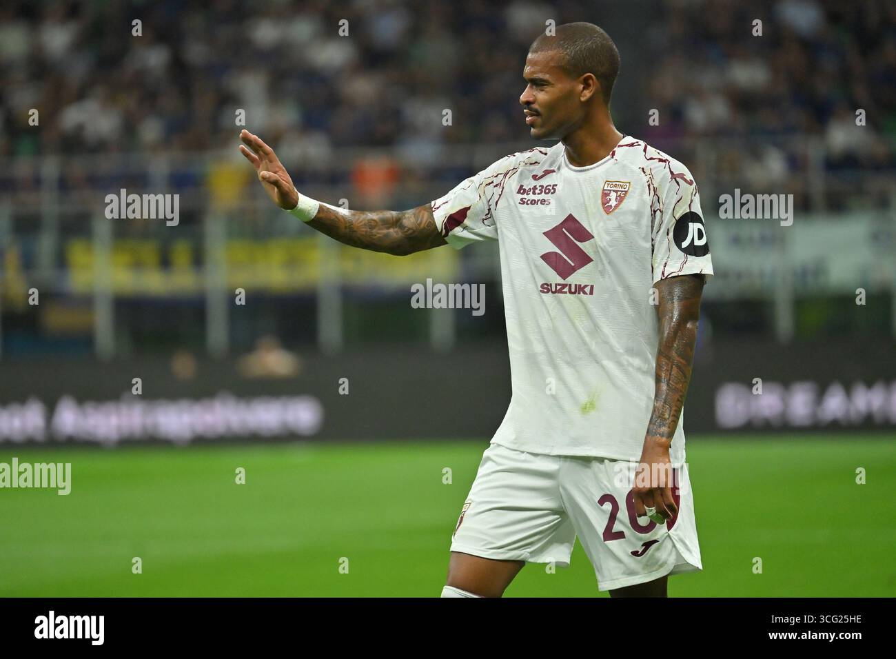 Milan Italy 25th Aug 2025 Cyril Ngonge Of Torino During The Serie A milan-italy-25th-aug-2025-cyril-ngonge-of-torino-during-the-serie-a