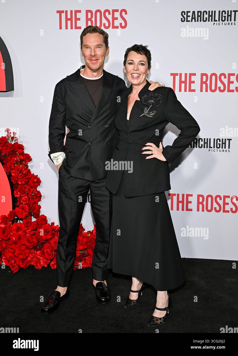 The Roses Cast Benedict Cumberbatch, left, and Olivia Colman attend the premiere of ...