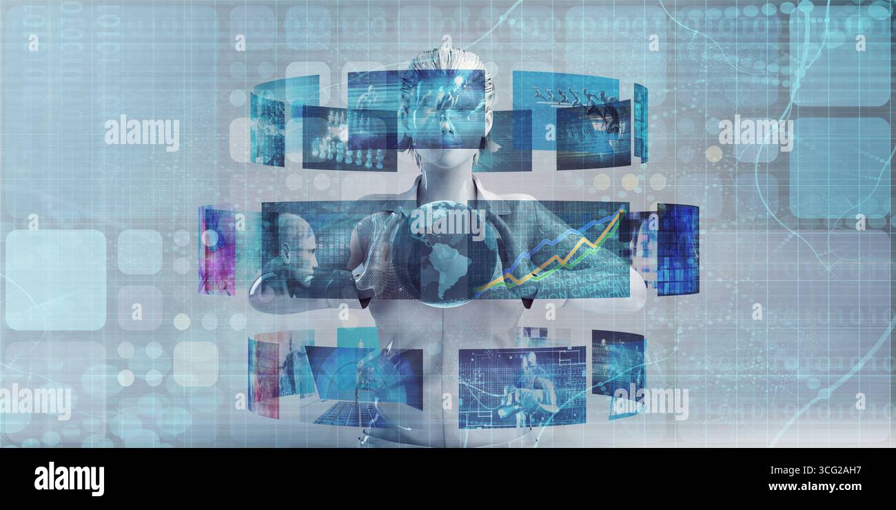 Information Exchange And A Transfer Of Knowledge Stock Photo