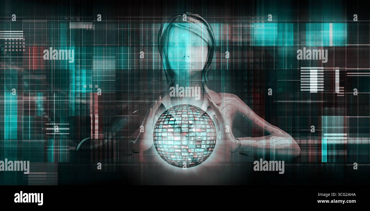 Internet Multimedia Sharing and Viewing as Concept Stock Photo