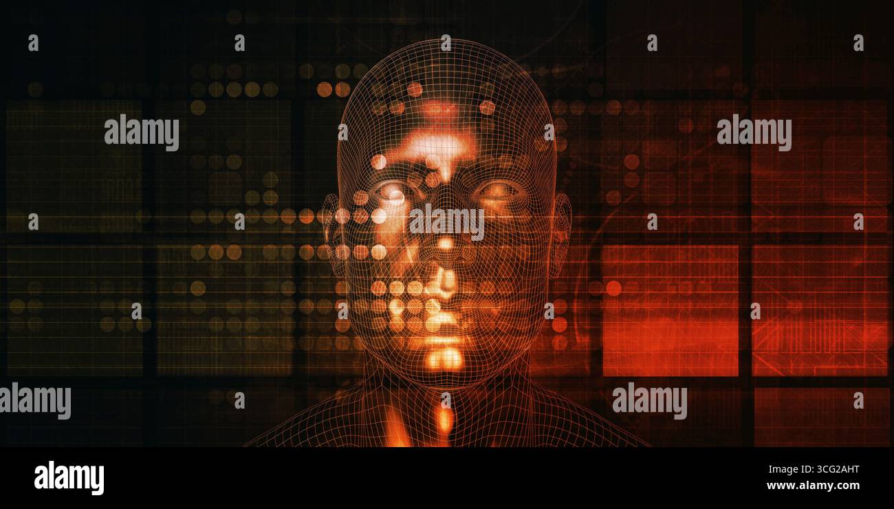 System Integration Technology Futuristic Platform Concept Art Stock Photo