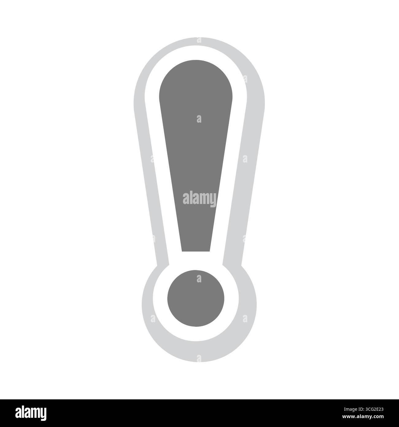 Exclamation mark sticker with shadow. 3d warning and alert, error and ...