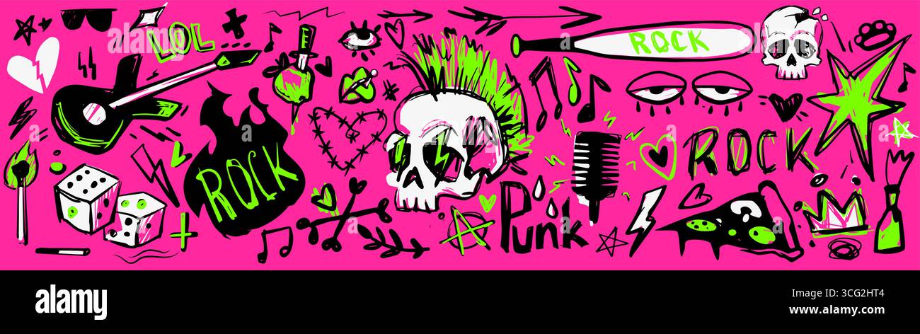 Alternative rock punk Stock Vector Images - Alamy