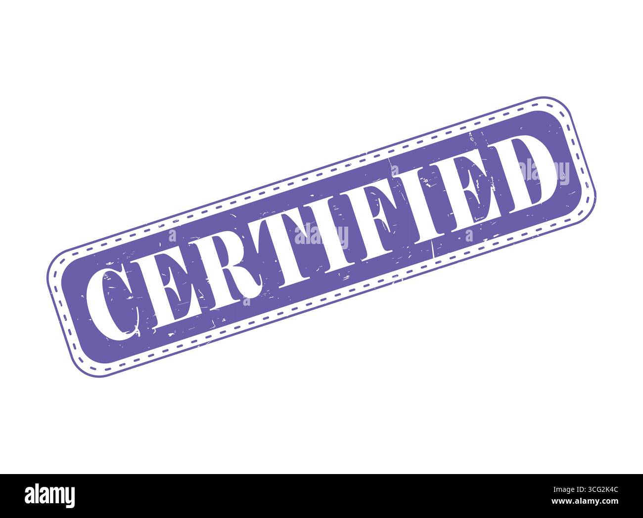 A Certified Rubber Stamp Seal on a Bar Stock Vector