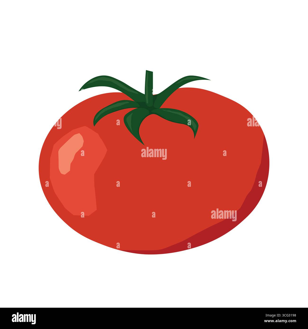ripe red tomato icon - vector illustration Stock Vector