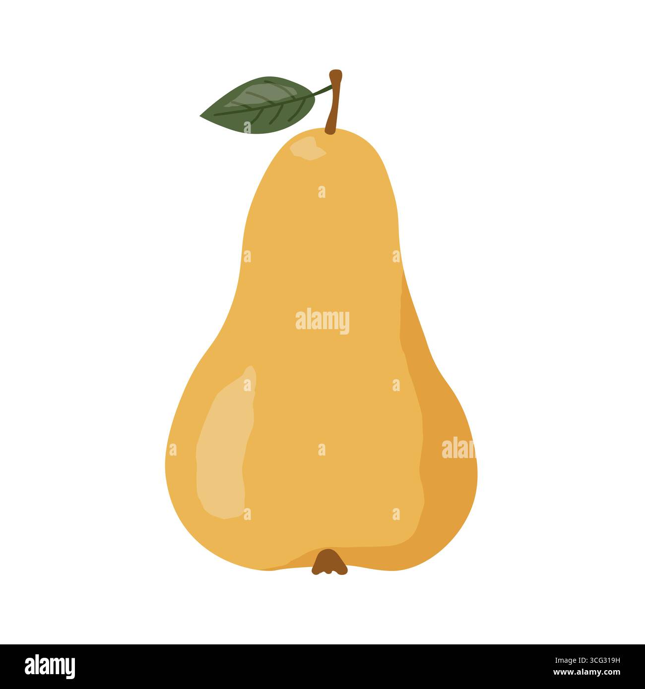 pear with leaf vector icon- vector illustration Stock Vector Image ...