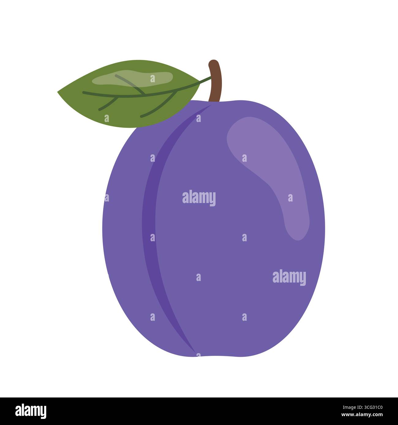 plum fruit icon - vector illustration Stock Vector