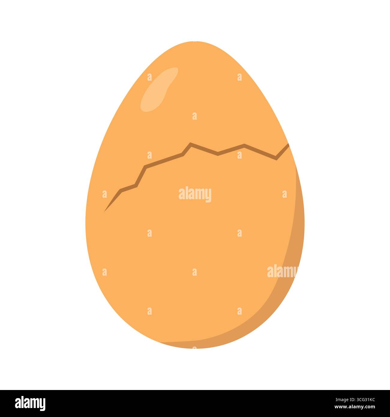 Cracked Chicken Egg Icon - vector illustration Stock Vector