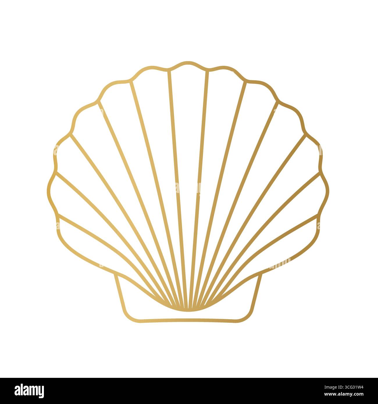 golden shell icon- vector illustration Stock Vector