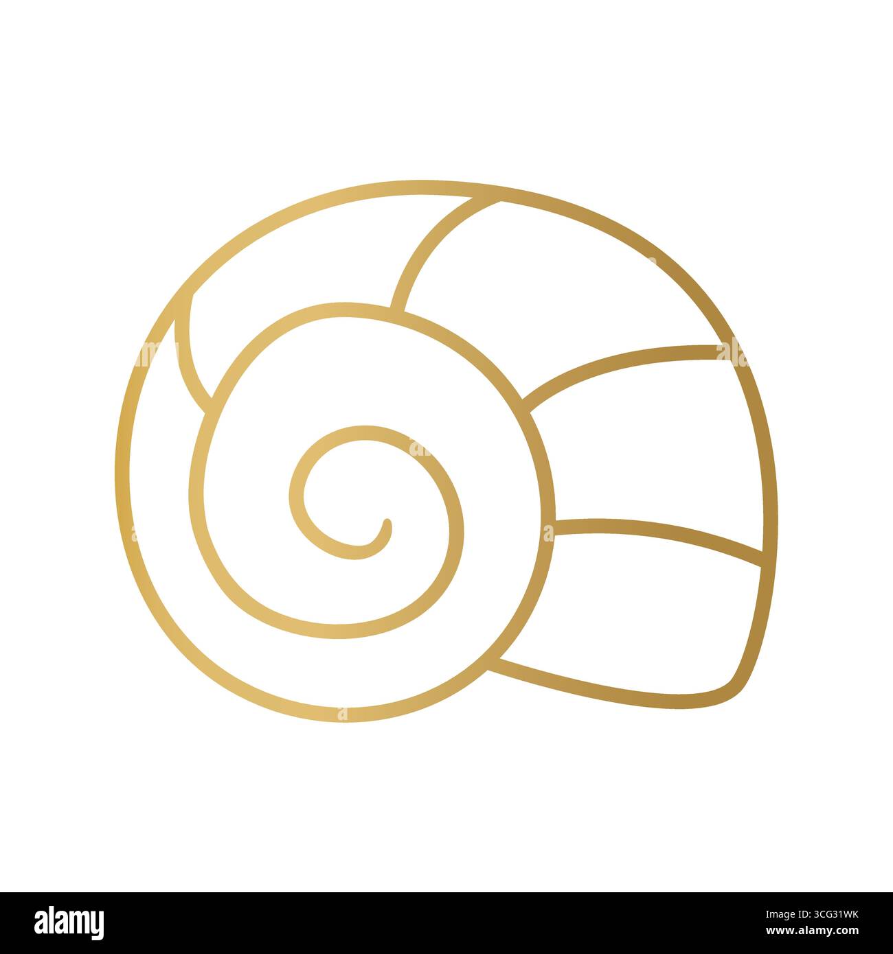 golden shell icon- vector illustration Stock Vector