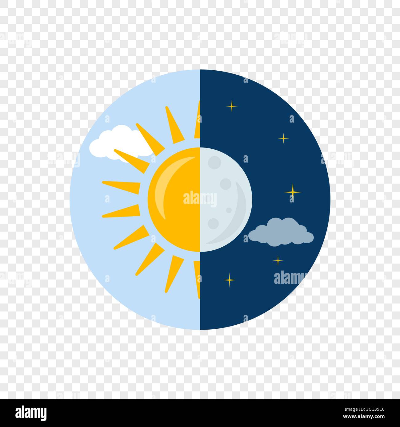Day and night concept vector illustration Stock Vector