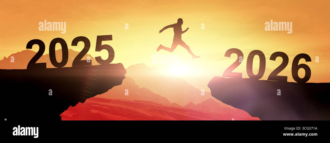 Jump from 2025 to 2026 hi-res stock photography and images - Alamy