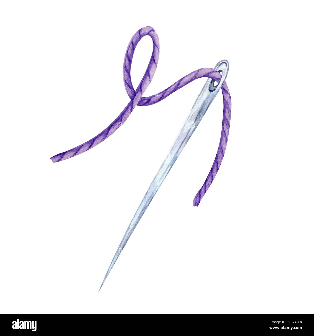 Need And Thread String Silver needle string hi-res stock photography and images - Alamy