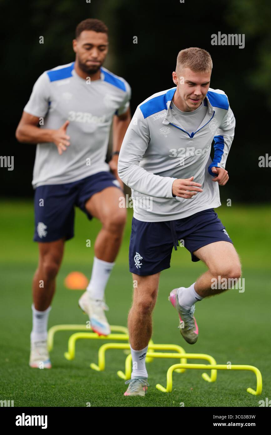 Rangers Oliver Antman during a training session at Rangers Training ...