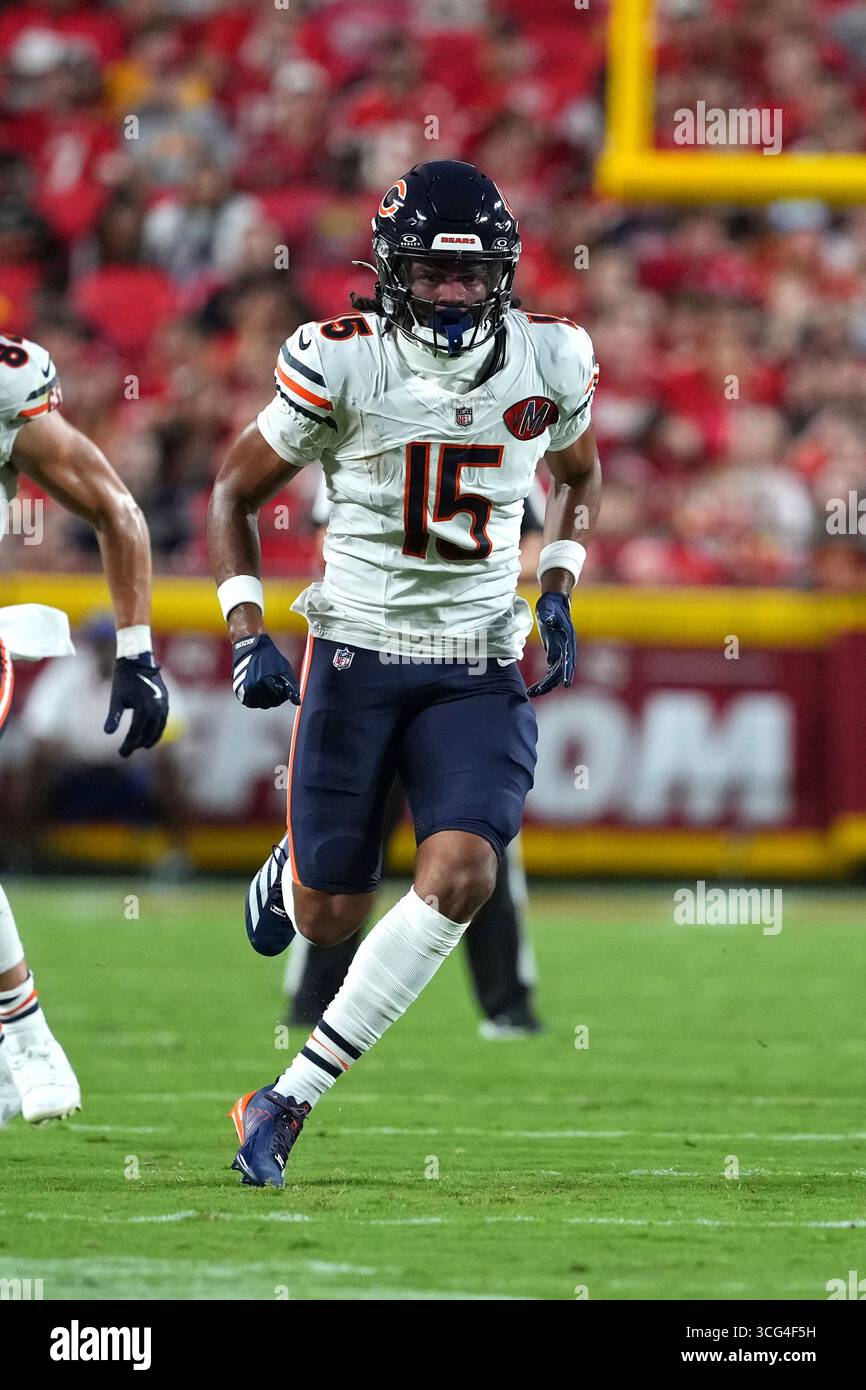 Chicago Bears wide receiver Rome Odunze (15) is seen during an NFL ...