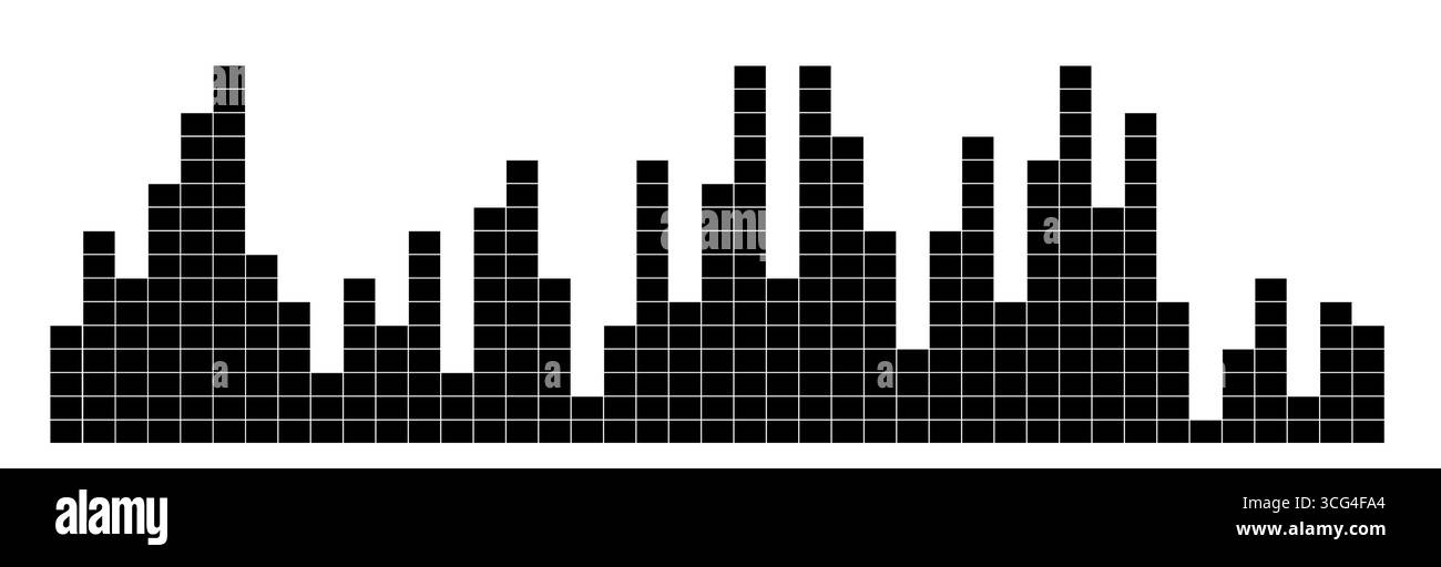 Sound radio wave icon, voice message podcast audio recording. Music ...