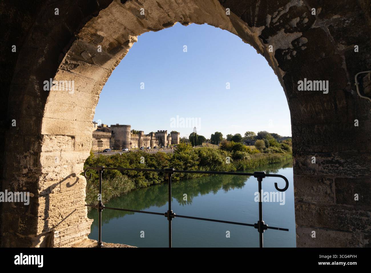 The ramparts and city fortifications viewed from the Saint Bénézet ...