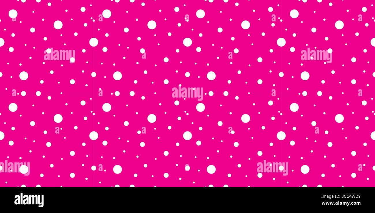 Polkadot Seamless Pattern With Pink Background Stock Vector