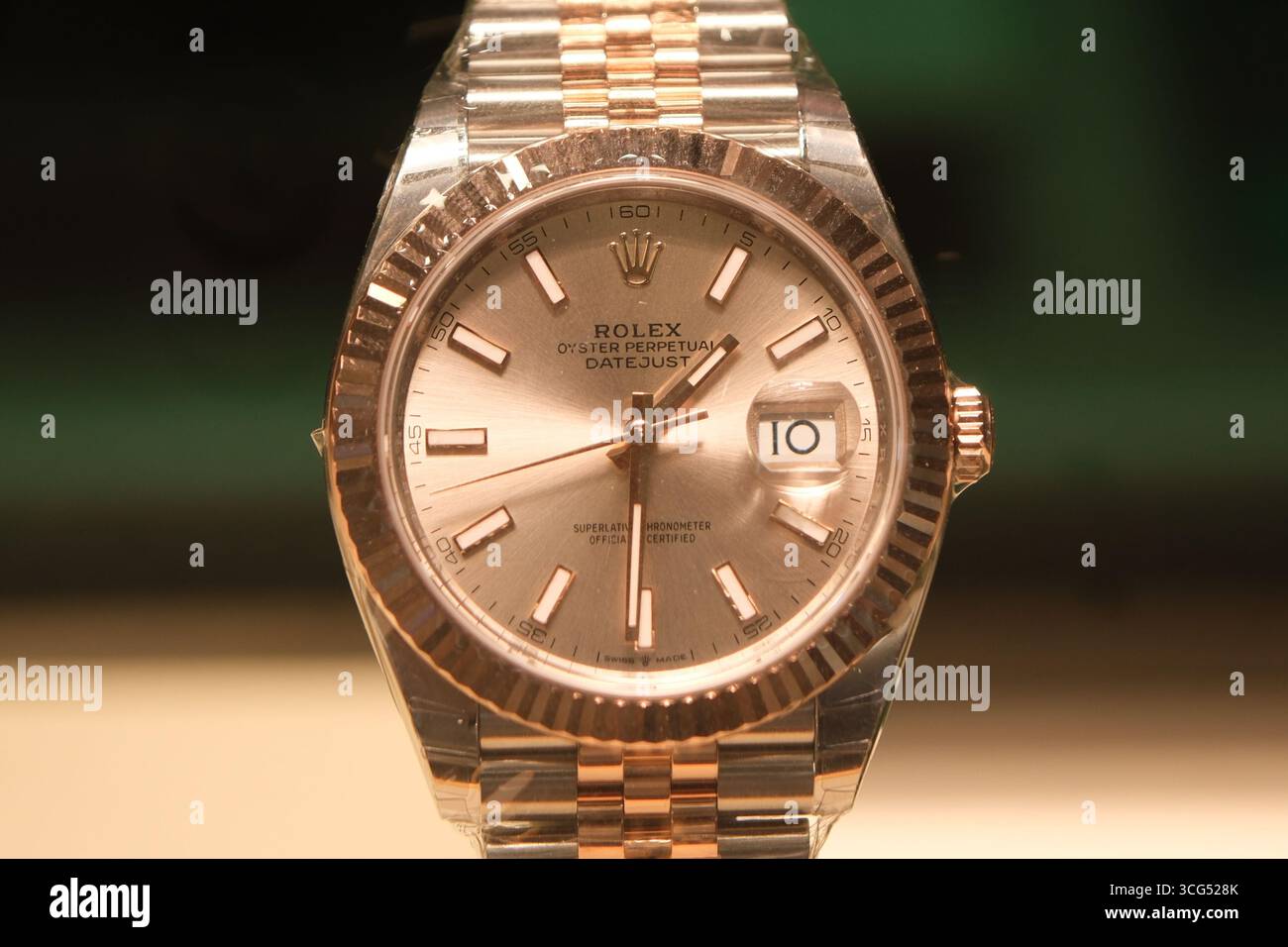 Shanghai,China-August 16th 2025: Rolex Datejust watch close up Stock Photo