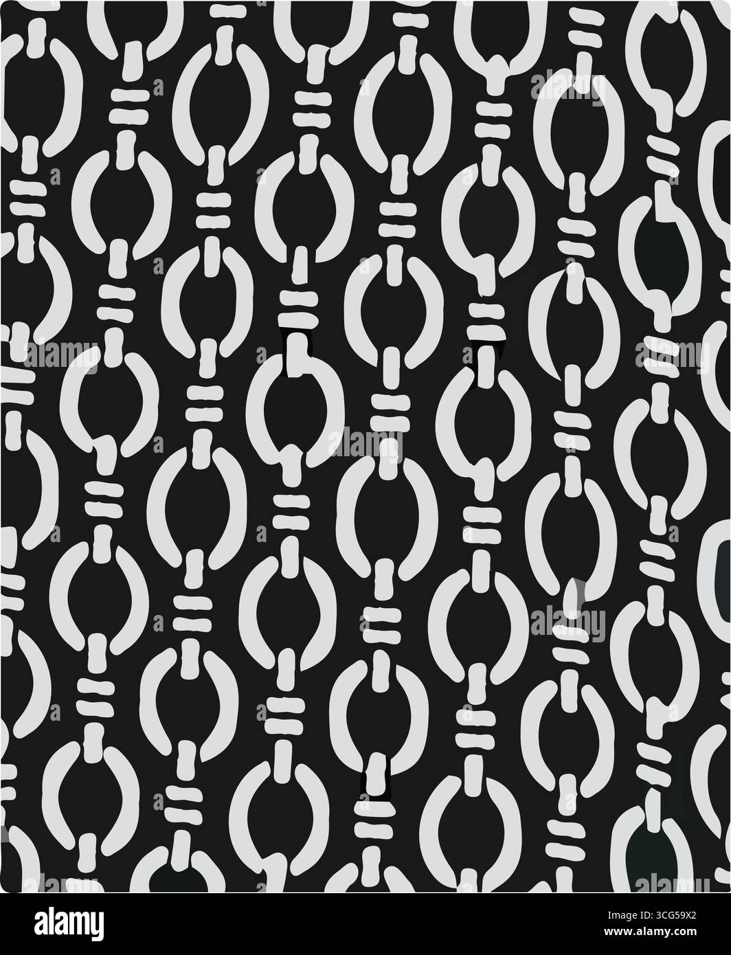 abstract chain vector pattern background, Chains on White Background Vector Seamless Pattern. Monochrome Marine Background. vector seamless pattern Stock Vector