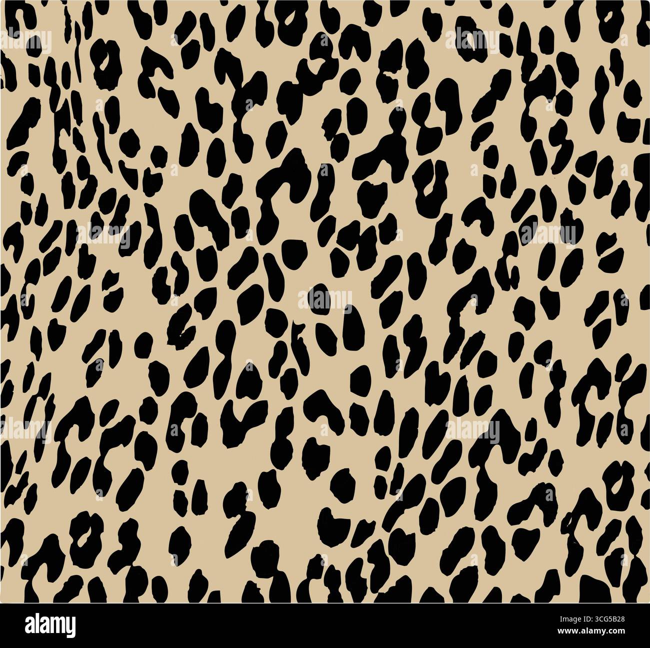 Leopard print. Vector seamless pattern. Animal skin background with ...