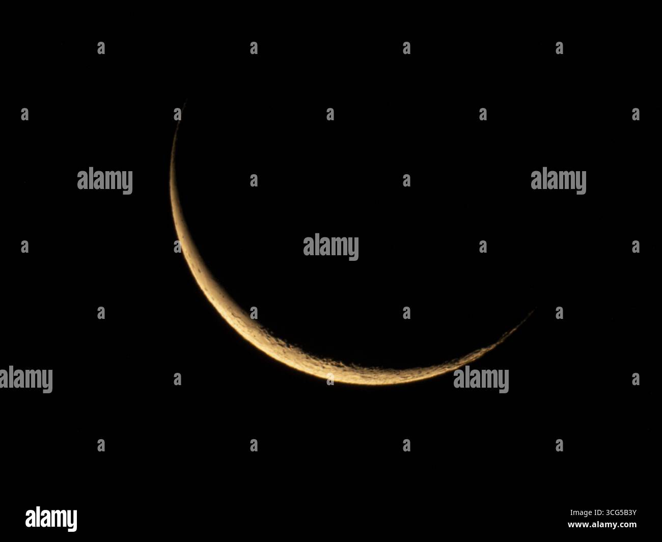 Crescent moon, waning moon, Germany Stock Photo