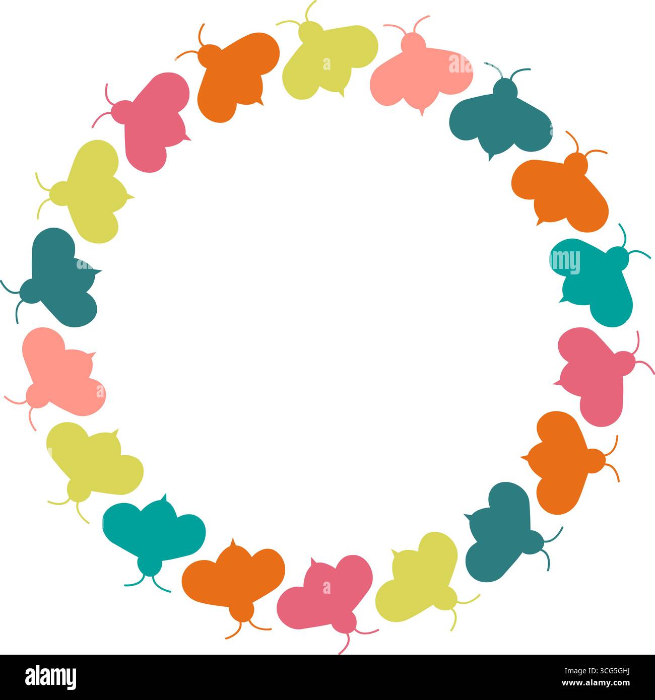 Frame of honey bee animal. Honey bee vector illustration. Baby shower design Stock Vector