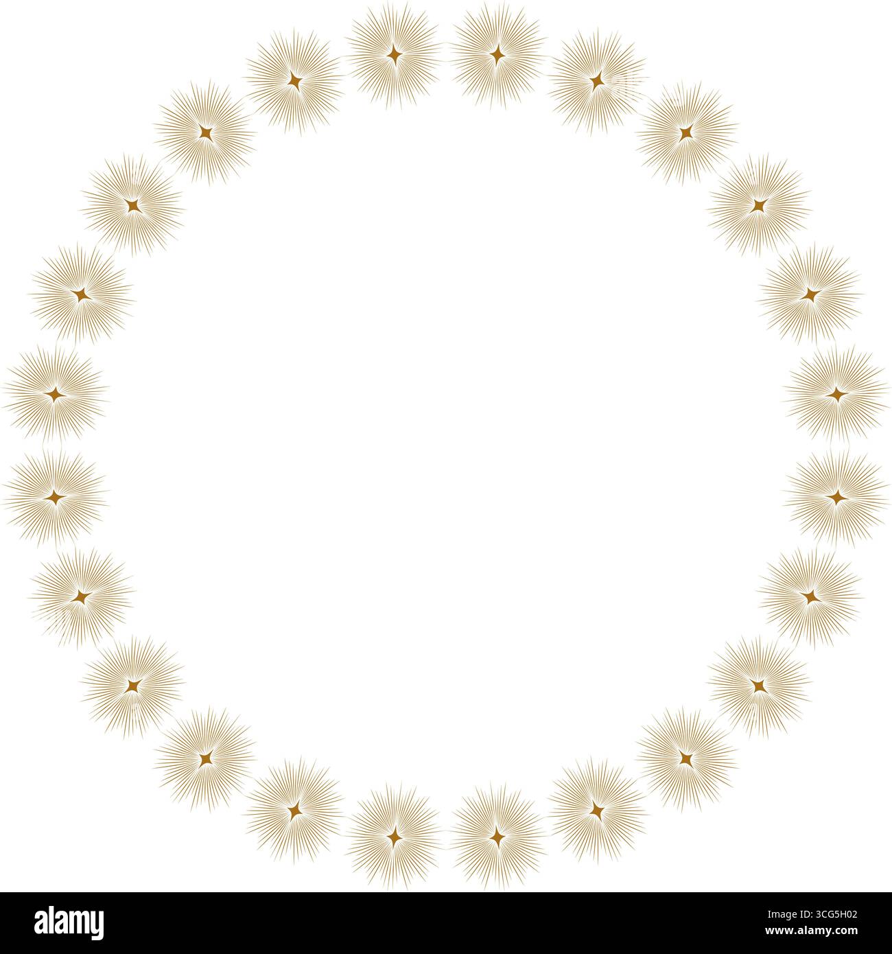 Star rectangle frame. Sunburst explosion star. Frame with empty space. Baby shower design Stock Vector