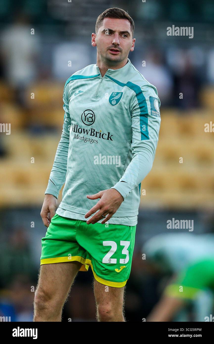 Kenny Mclean of Norwich City warms up prior to the Carabao Cup match ...