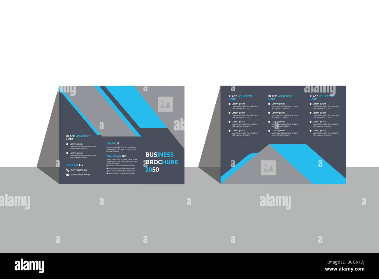 Trifold brochure design for business Stock Vector