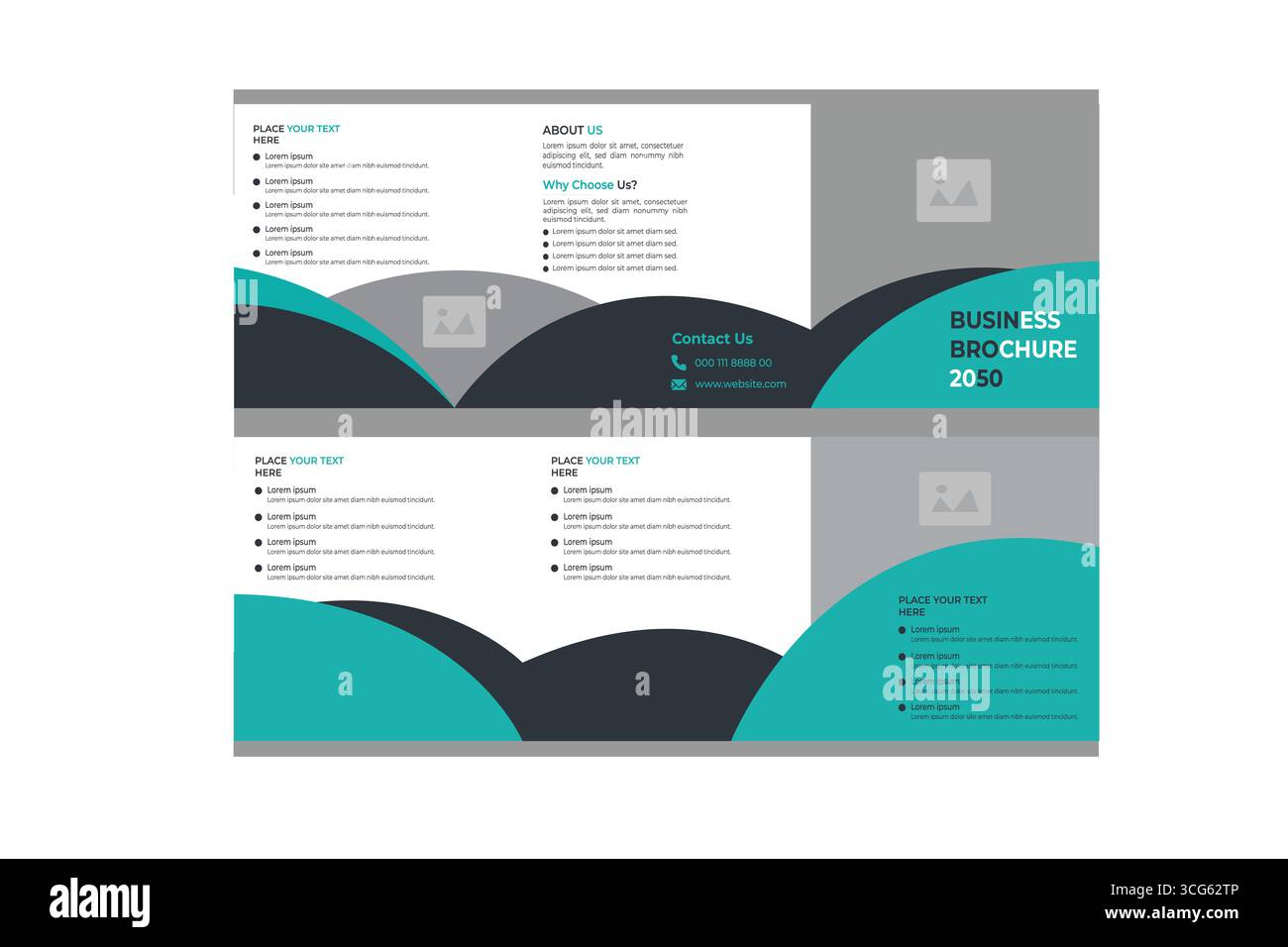 square trifold brochure design Stock Vector
