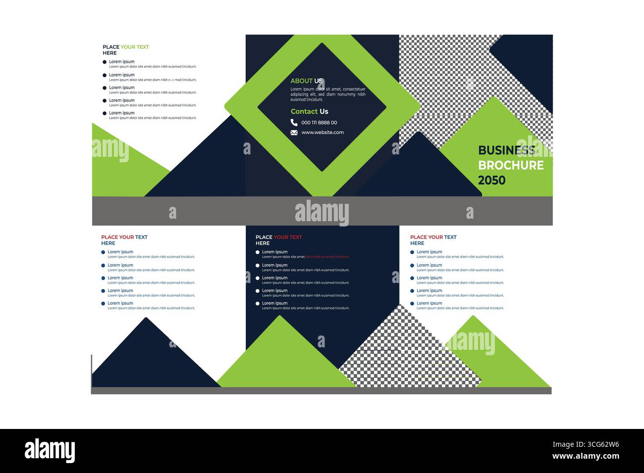 square trifold brochure design Stock Vector
