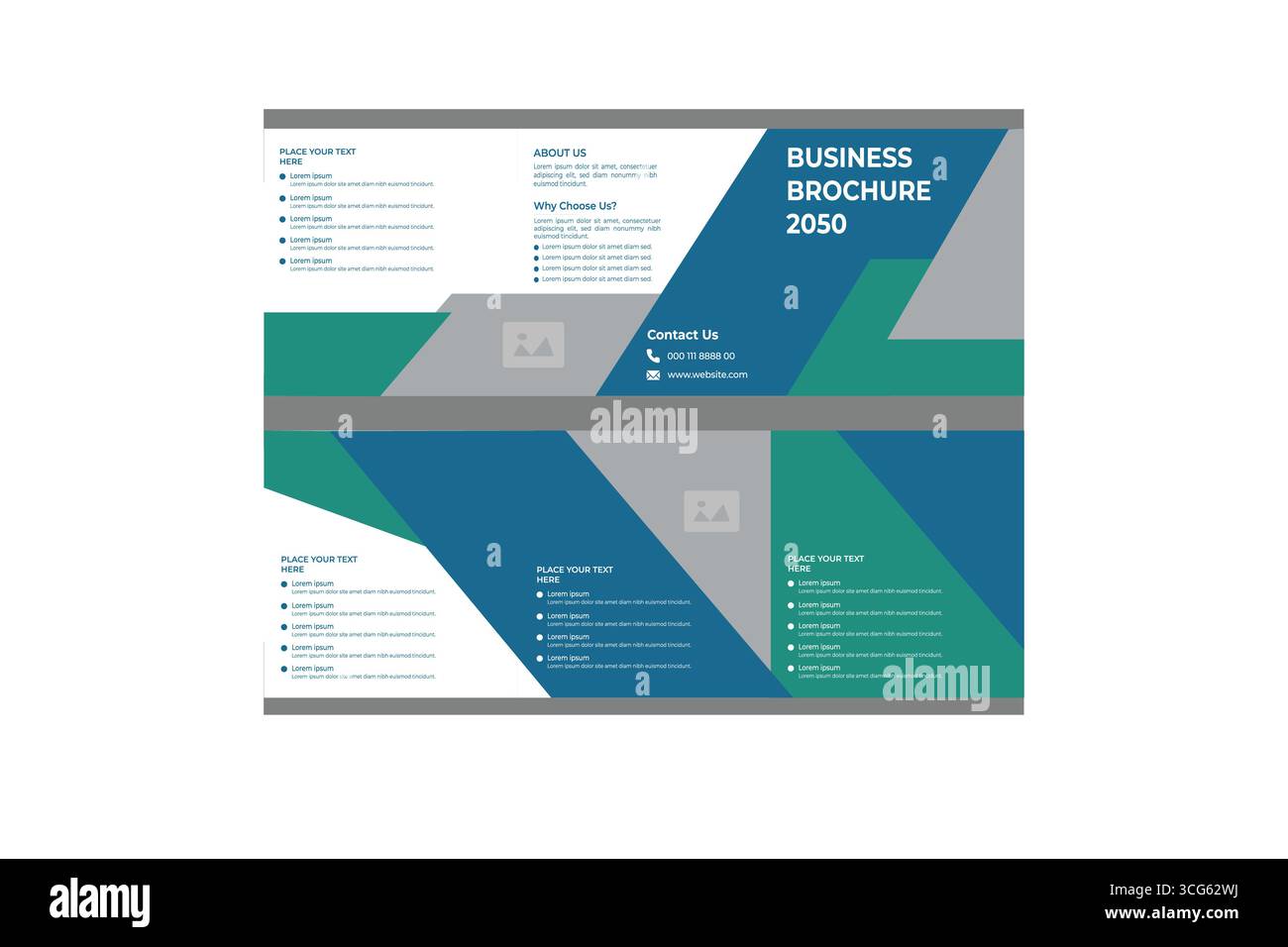 square trifold brochure design Stock Vector