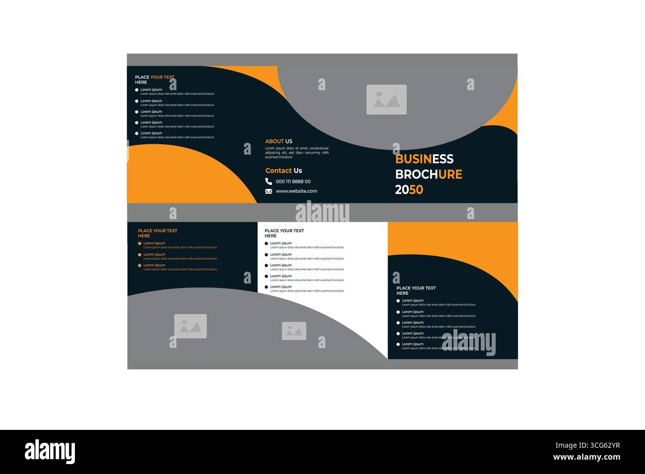 square trifold brochure design Stock Vector