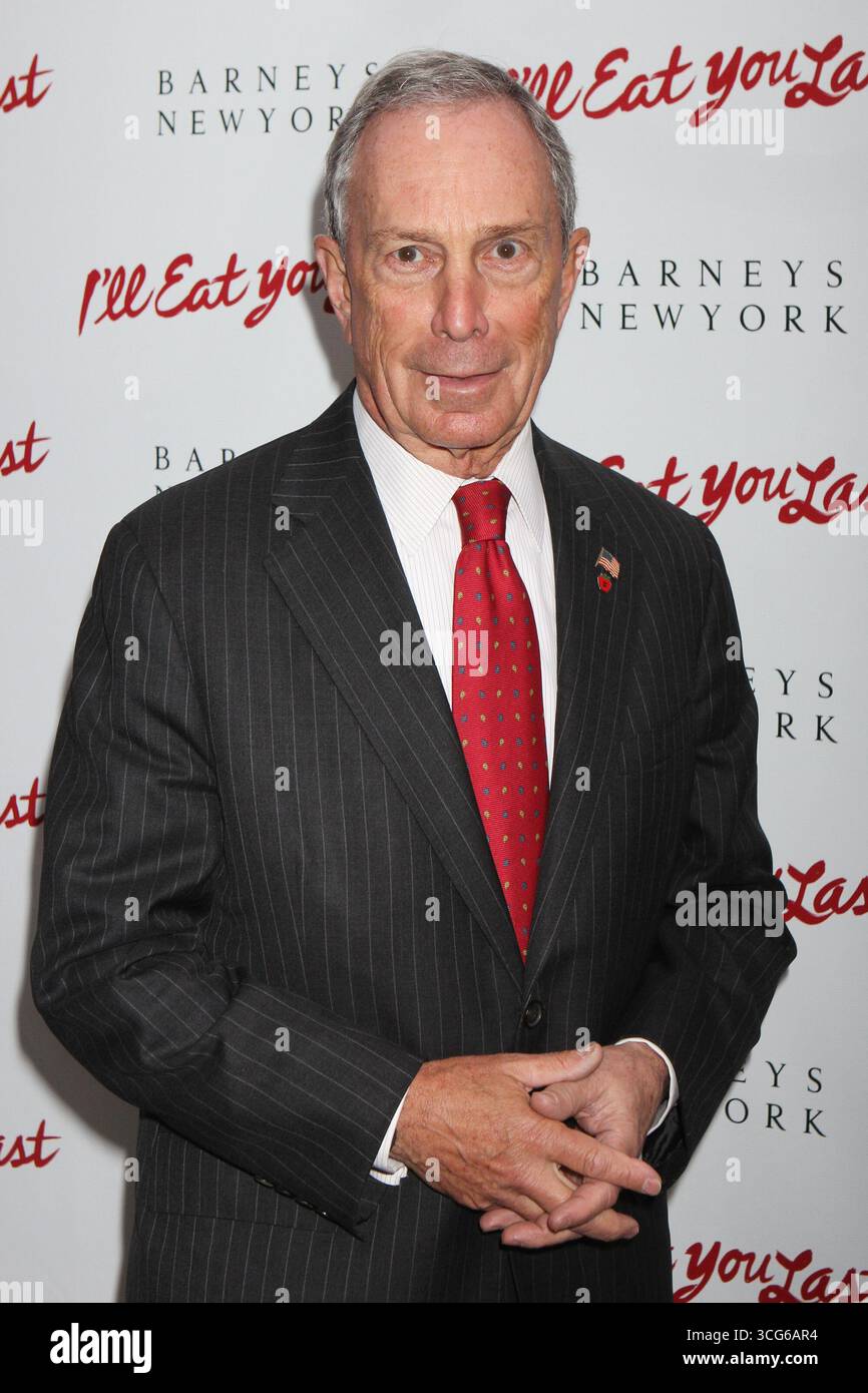 Mayor Michael Bloomberg arriving at the opening night performance of "I'll Eat You Last: A Chat With Sue Mengers" at The Booth Theatre in New York City on April 24, 2013.  Photo Credit: Henry McGee/MediaPunch Stock Photo