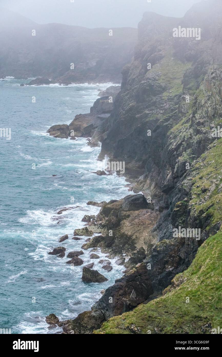 Cornwall, England, U.K. Scenic View along the Cornwall Coast Path. Stock Photo