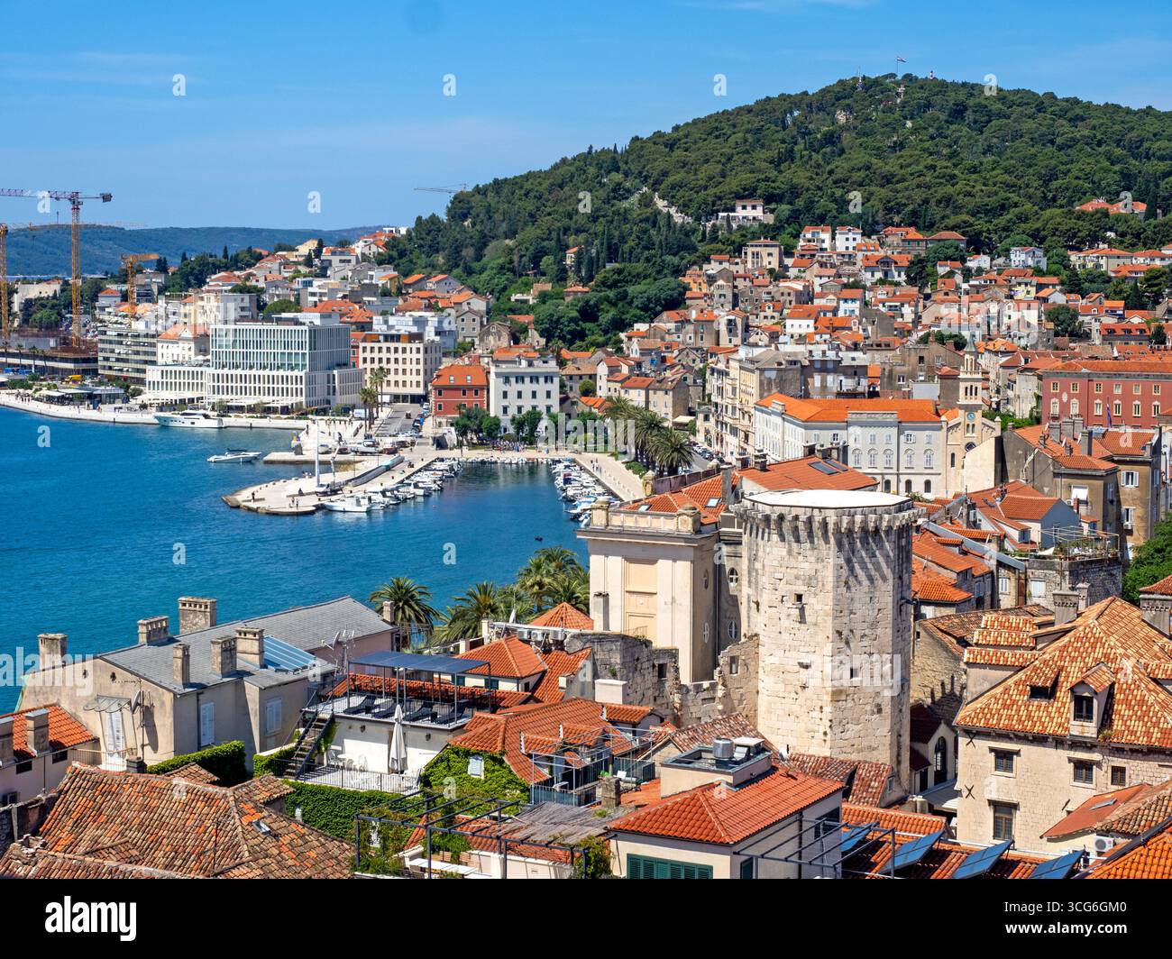 View across the rooftops of Split Stock Photo