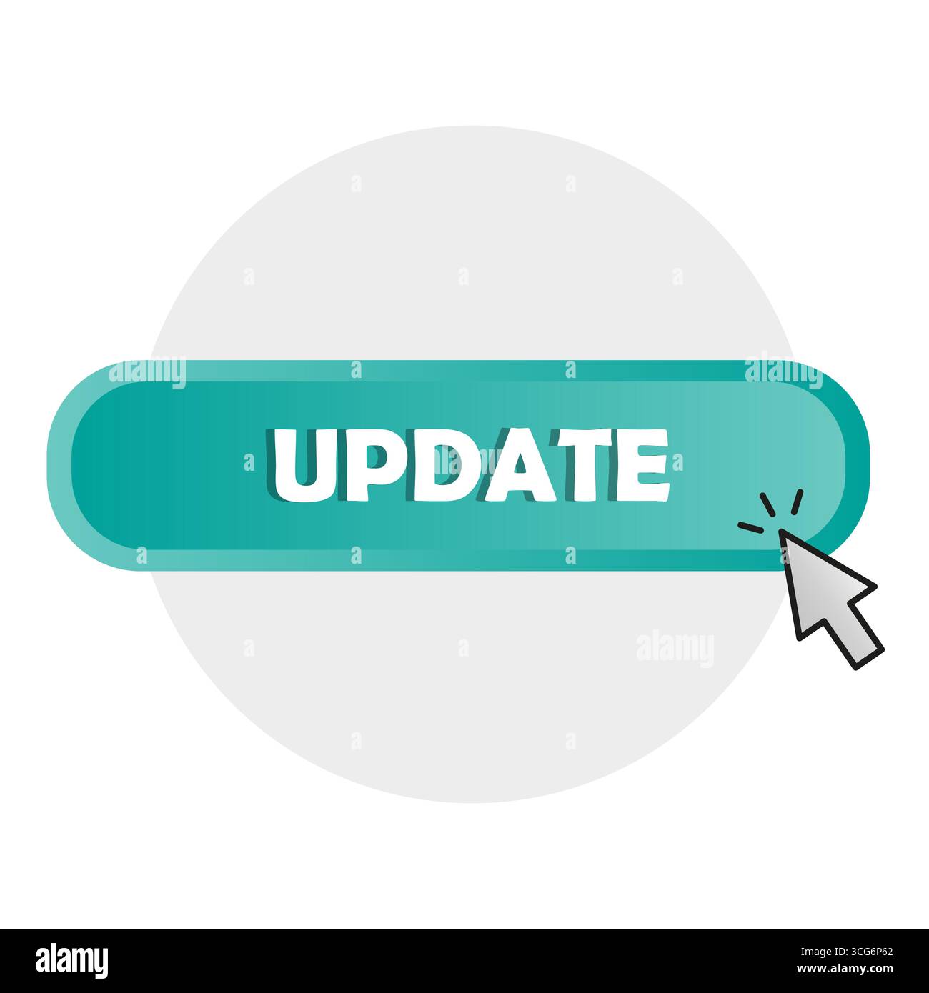 Update button. Mouse click cursor. New feature symbol. Vector web element. Stock Vector