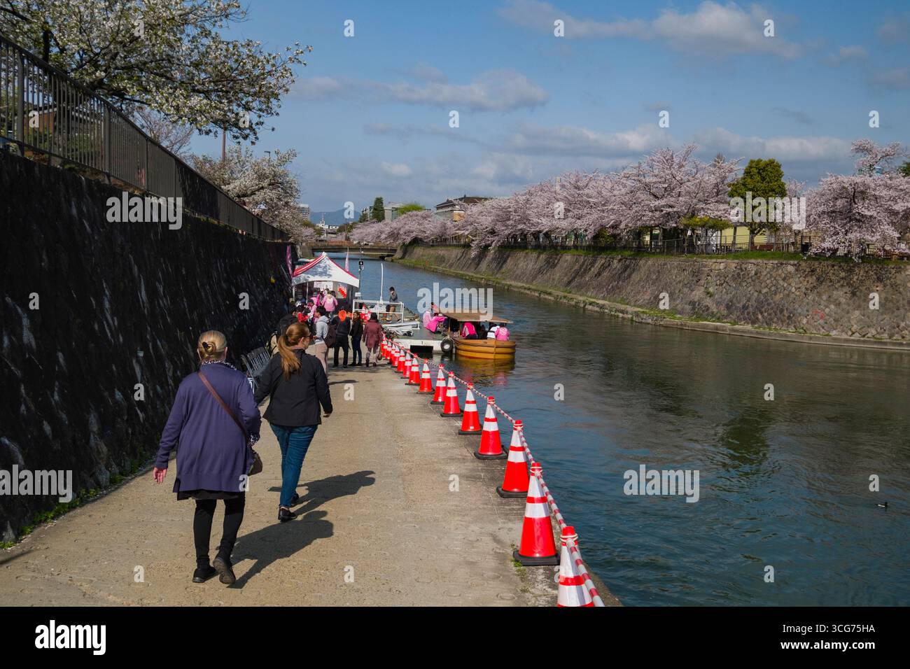 Tourist at Okazaki Jikkokubune Boat Ride disembarkation point at ...
