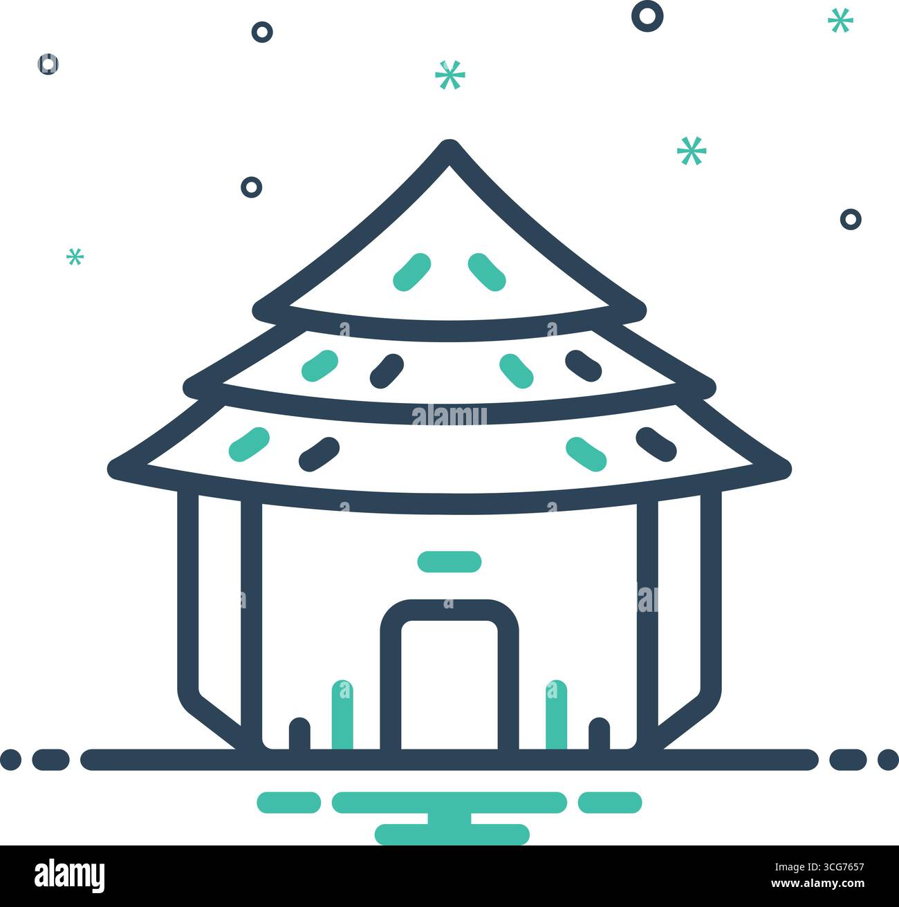 Icon for hut, cabins Stock Vector