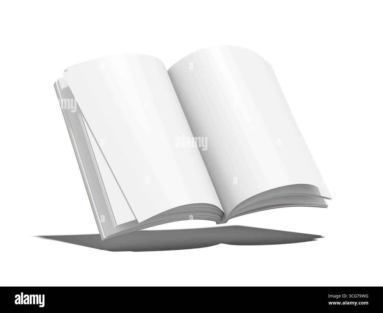 Open Book Mockup Showcase Inside Magazine Stock Photo