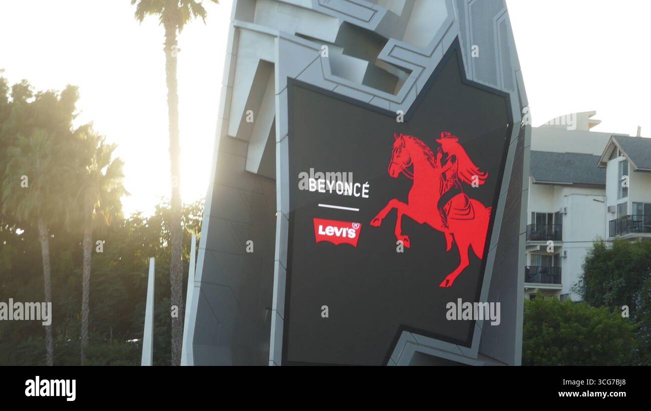 Los Angeles, California, USA 26th August 2025 Beyonce Levis Billboard ...