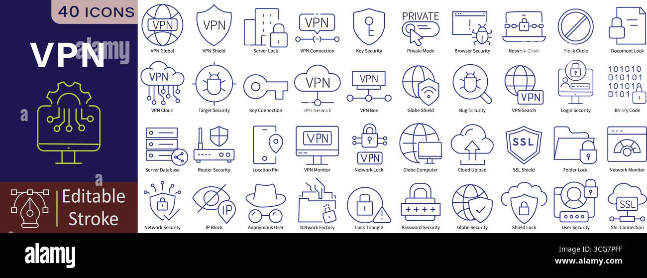 Vpn globe Stock Vector Images - Alamy