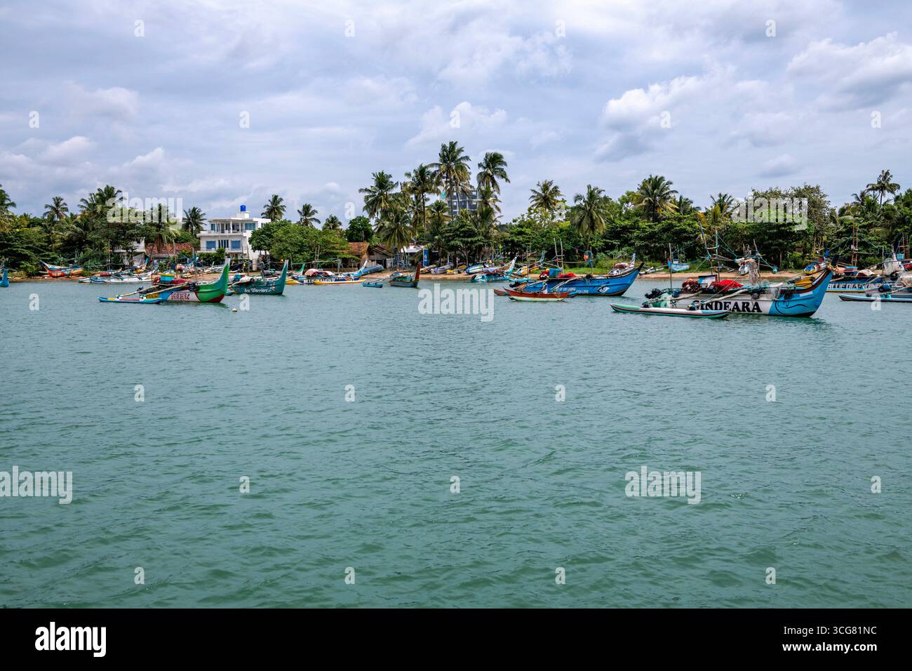 Sri Lanka, Southern Province, Sud, Süd, South, ville, Staadt, city, town, Mirissa, port, Hafen, harbor,bateau, Schiff, boat, bateaux, Schiffe, boats, Stock Photo