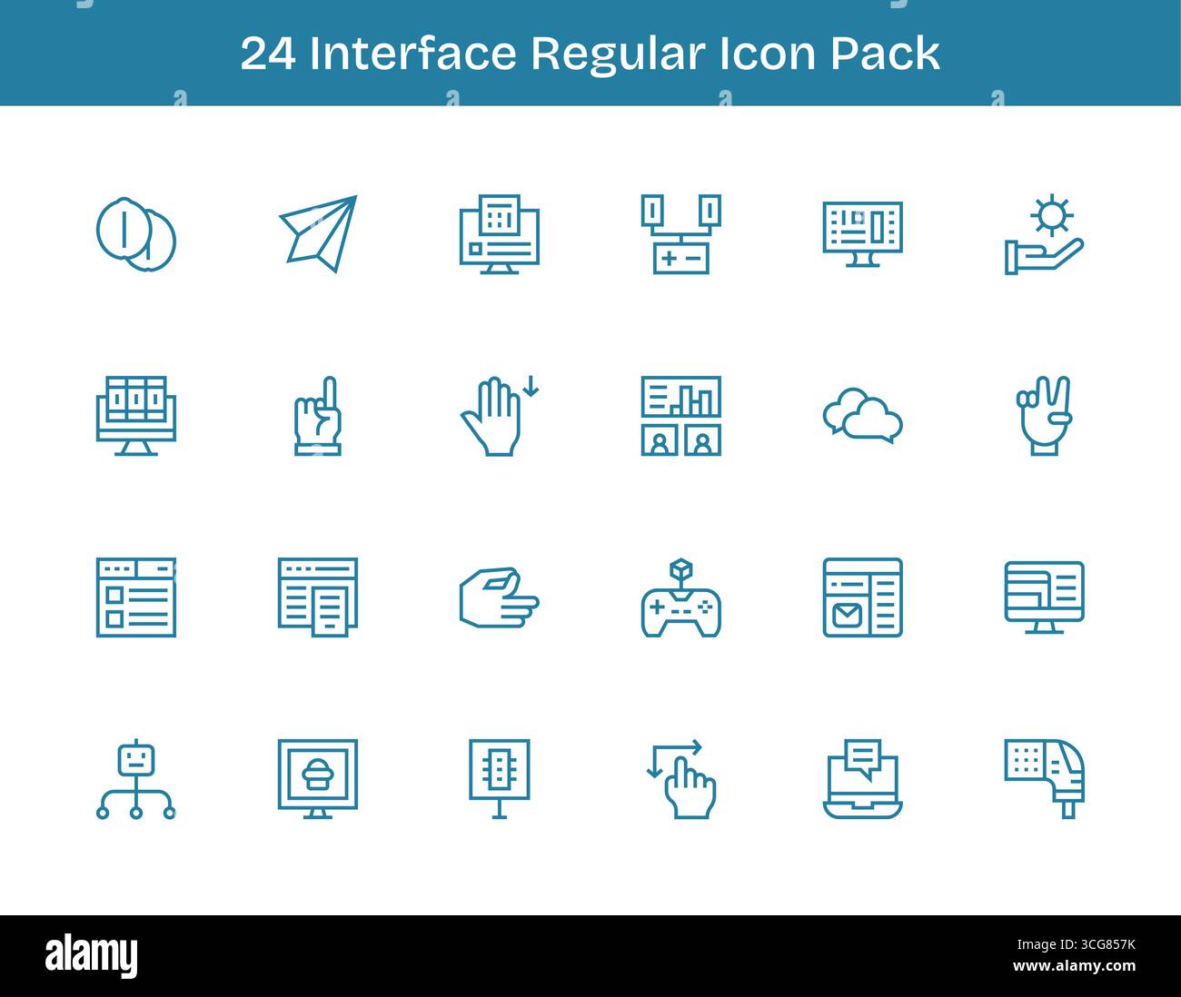Discover a set of 24 Regular Outline icons crafted for the Interface ...