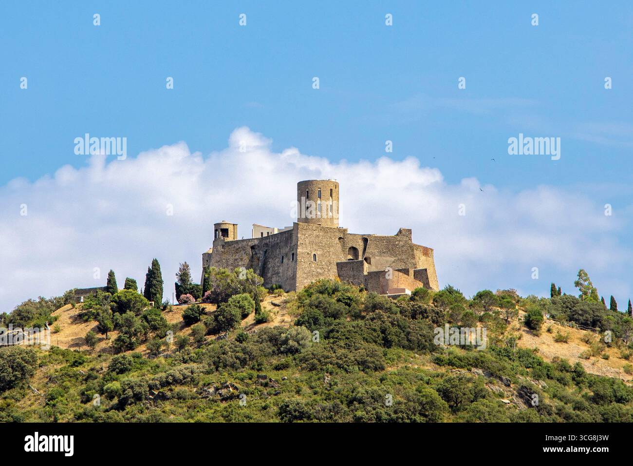 The star‑fort of Saint‑Elme crowns the ridge, its round keep and thick ...