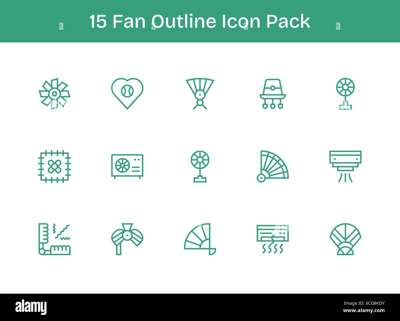 Professionally designed 15 icons in Outline style, capturing the ...