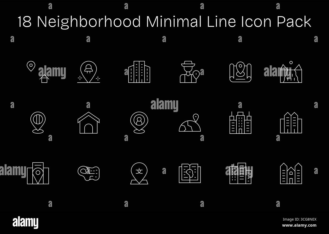 A dynamic set of 18 icons in Minimal Line style, tailored for ...