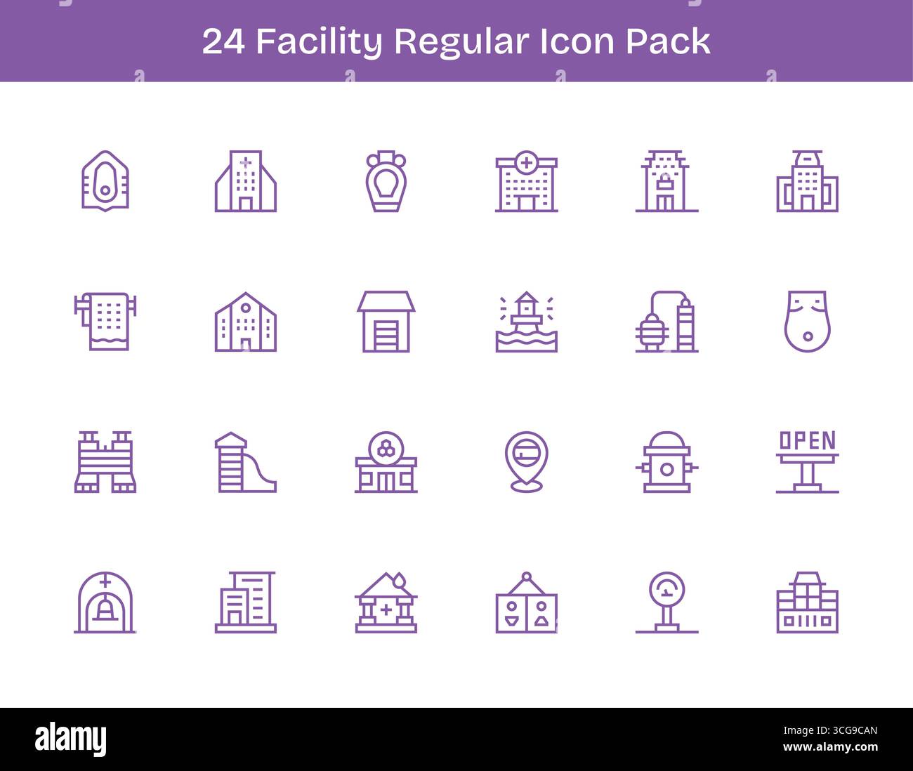 Professionally designed 24 icons in Regular Outline style, capturing ...