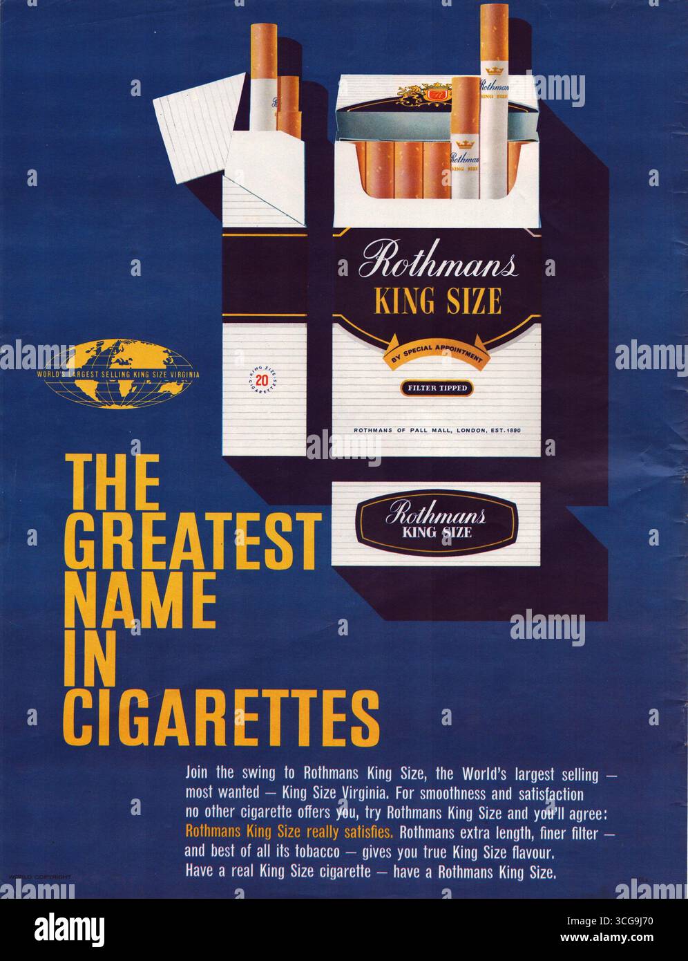 Rothmans cigarettes advertisement Stock Photo